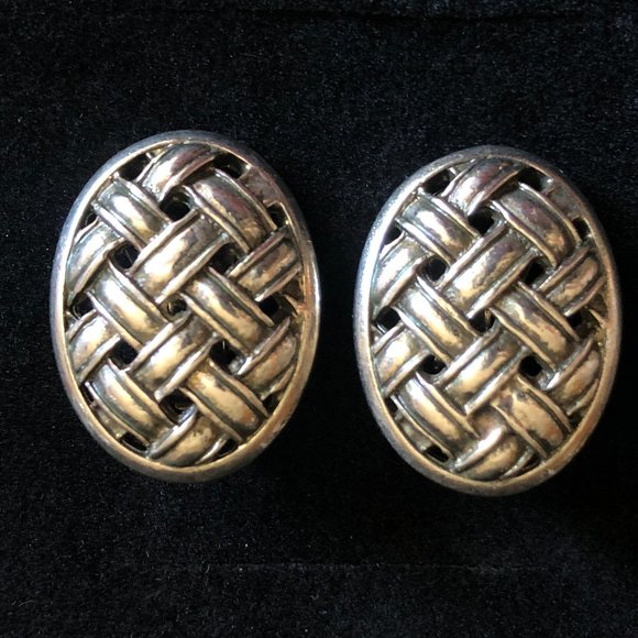 Ben-Amun Jewelry - Ben-Amun Silver Clip on  Earrings  Vintage